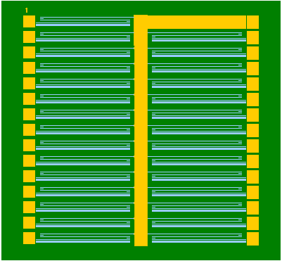 bussed silicon resistor network